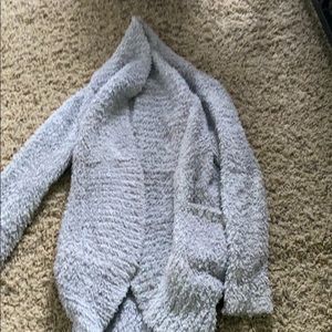 Fuzzy cardigan -grey